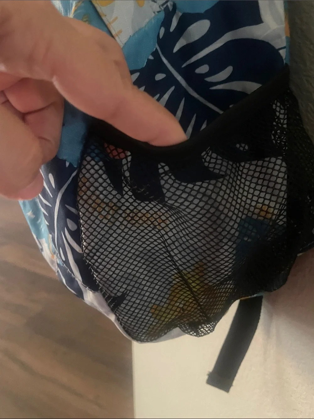 Blue Floral Men's Backpack